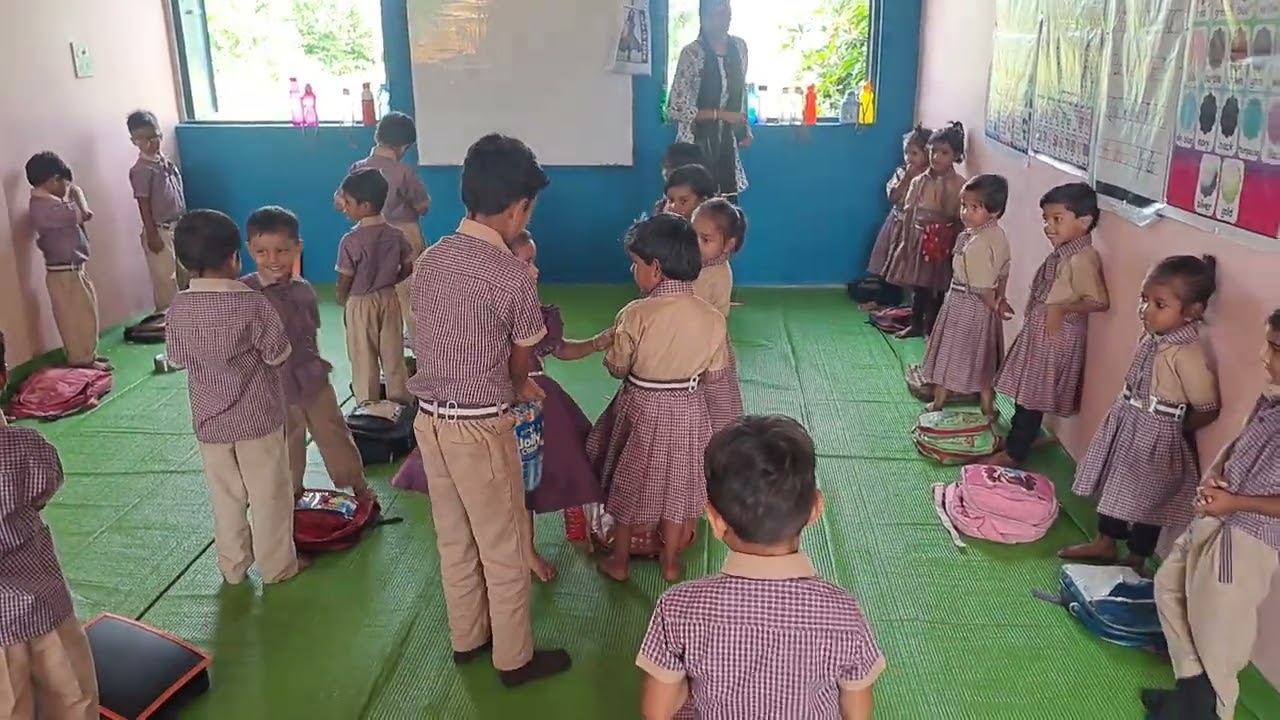 Birthday celebration school anvi khare #damoh #vairalvideo 