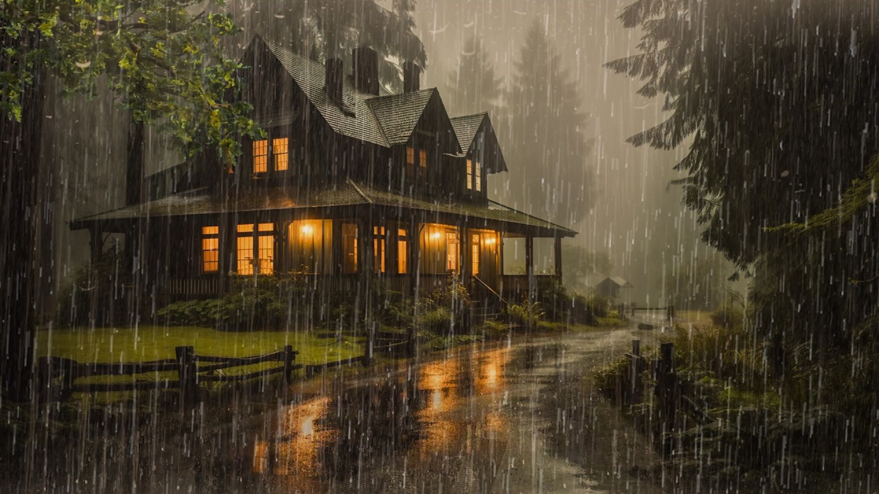 Super Heavy Rain to Sleep FAST - Beat Insomnia with Powerful Rainstorm