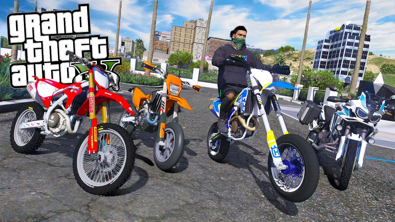 Rubo Le Moto Migliori Con Franklin (Ktm,Honda,Husqvarna..) - GTA 5 MOD VITA DA GANGSTER (6) #7