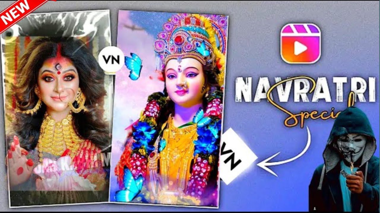 Navratri Video Editing In VN app | Instagram New Trending Reels Video Editing | Navratri Reels Edit