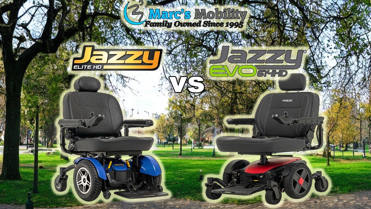 Jazzy Evo 614 HD and Jazzy Elite HD Comparison - What's the Difference? Heavy Duty Powerchair