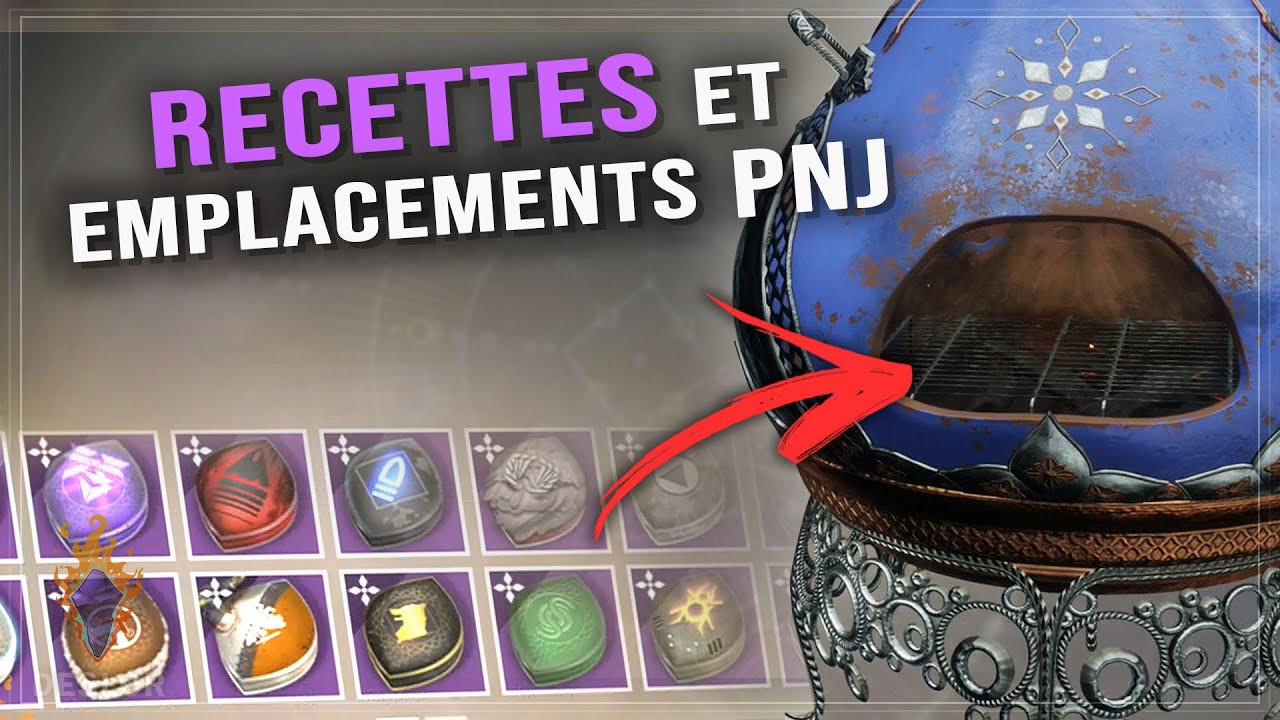 TOUTES les RECETTES & Emplacements des PNJ | Destiny 2