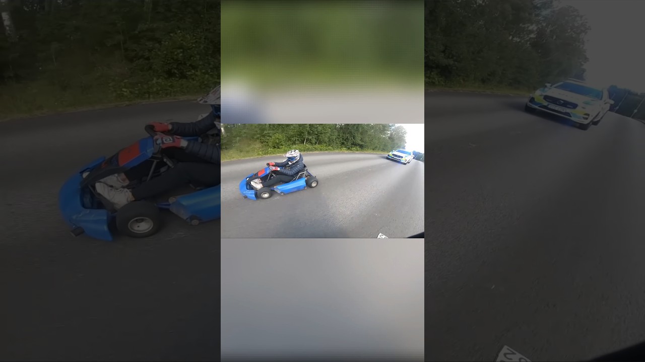 Police Chase Gokart! 🇸🇪 #policechase #gokart #dirtbike #viral