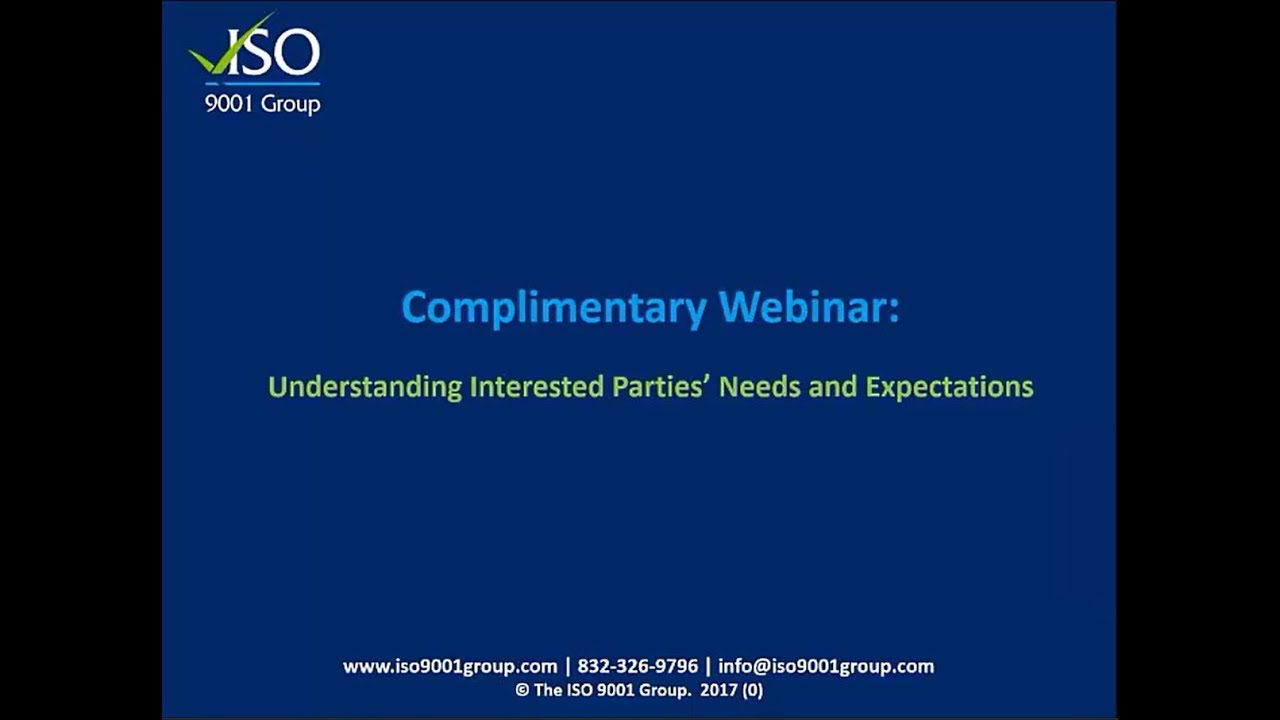 Understanding Interested Parties' Needs and Expectations