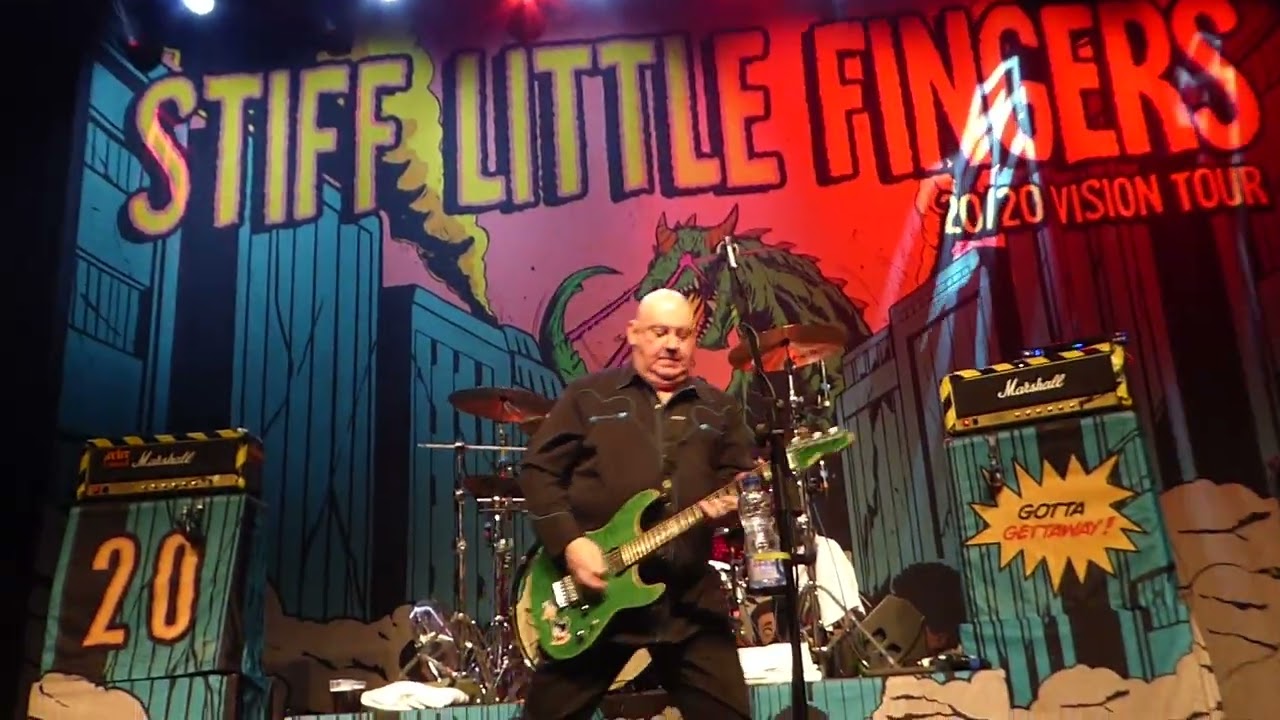 Stiff little fingers The Edge / Fly the Flag live in Cardiff University great hall 11th March 2022