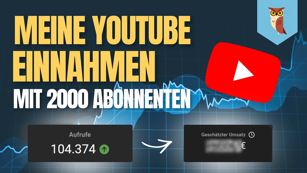 YouTube Einnahmen mit 2000 Abonnenten | Meine echten Zahlen