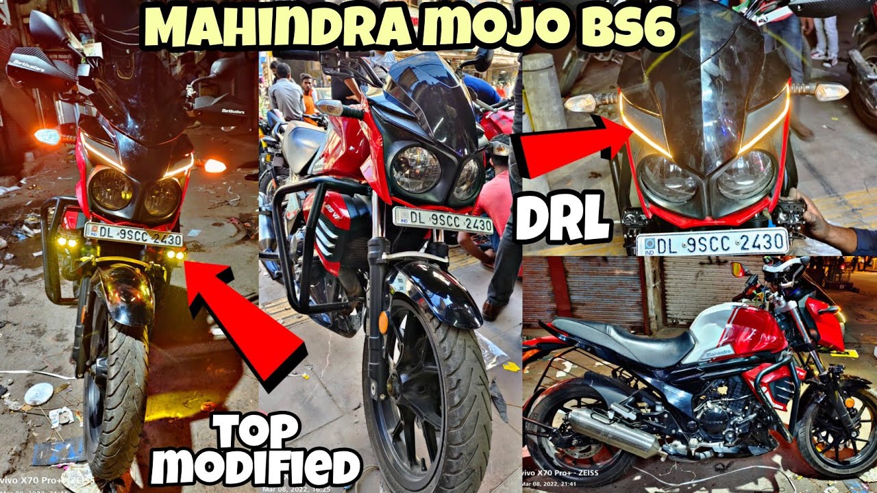 Mahindra mojo bs6 2022 modified | Mahindra Mojo drl installation | mojo modification