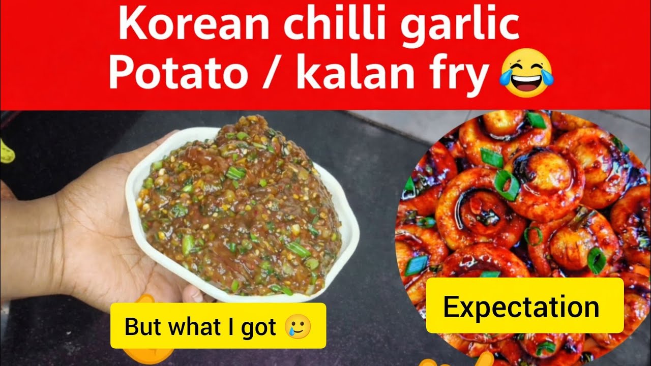 Korean chilli garlic Potato? kalan fry 🤣