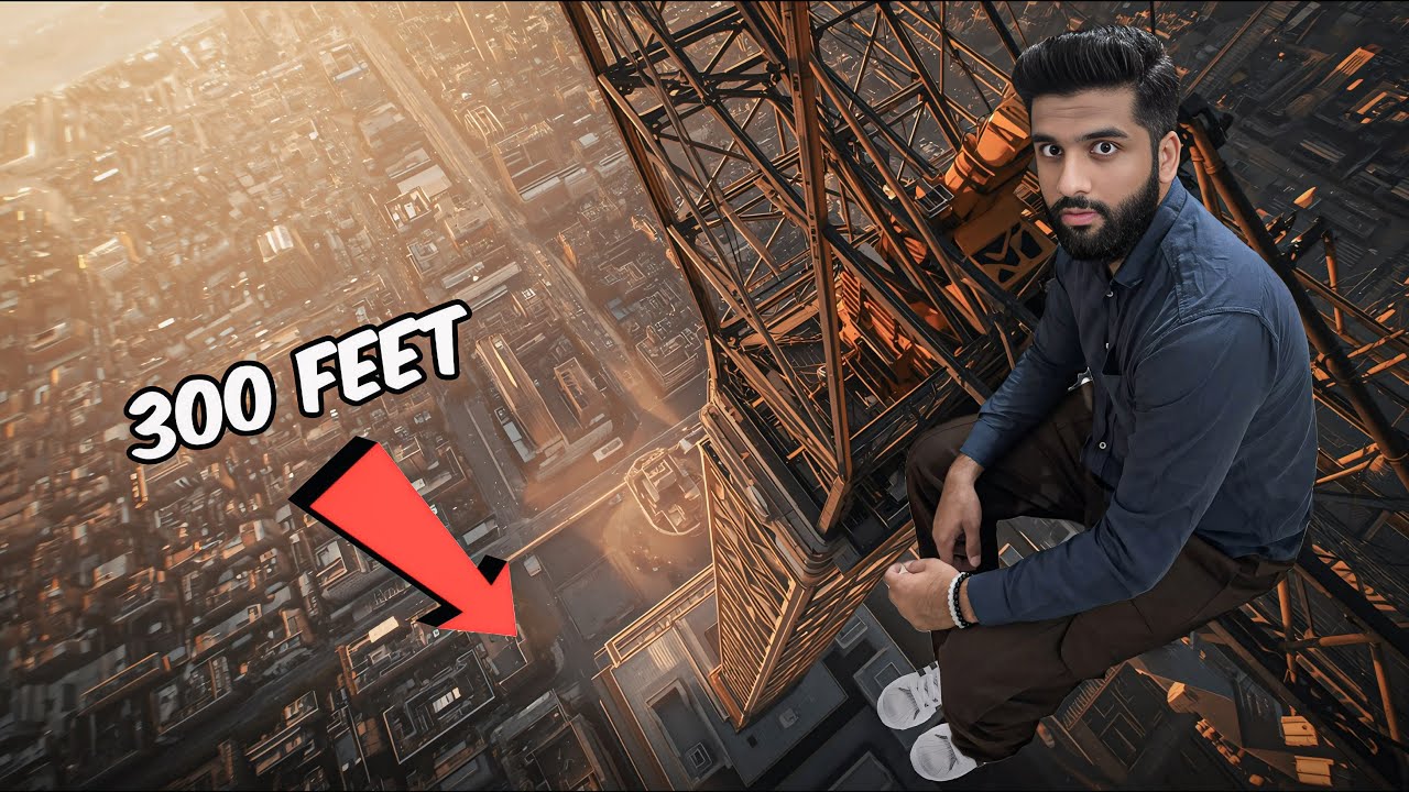 I Survived 24 Hours In A 300ft High Crane - Deadly Risk !!