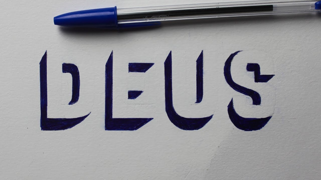 Como Desenhar Apenas As Sombras Das letras