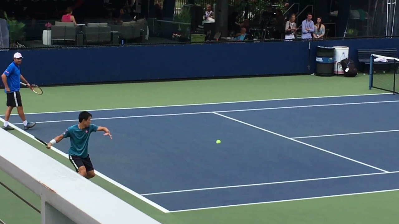 Kei Nishikori practice【US OPEN 2016】 錦織圭のフォアハンド 全米オープン2016