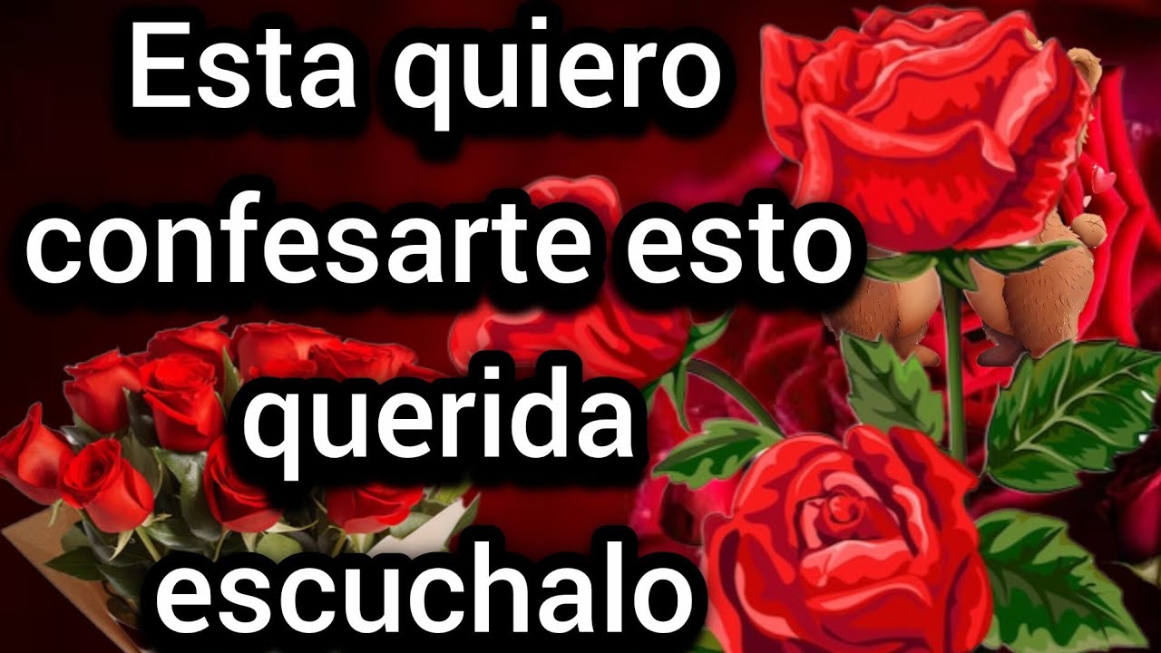 Hola amor discúlpame por la hora pero quiero decirte esto antes de dormir por favor escúchalo amor