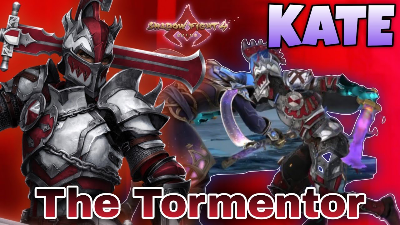 KATE The Tormentor REVIEW And GAMEPLAY - Shadow Fight 4 : Arena PvP | Kate Seasonal Skin In Ranked🔥✨