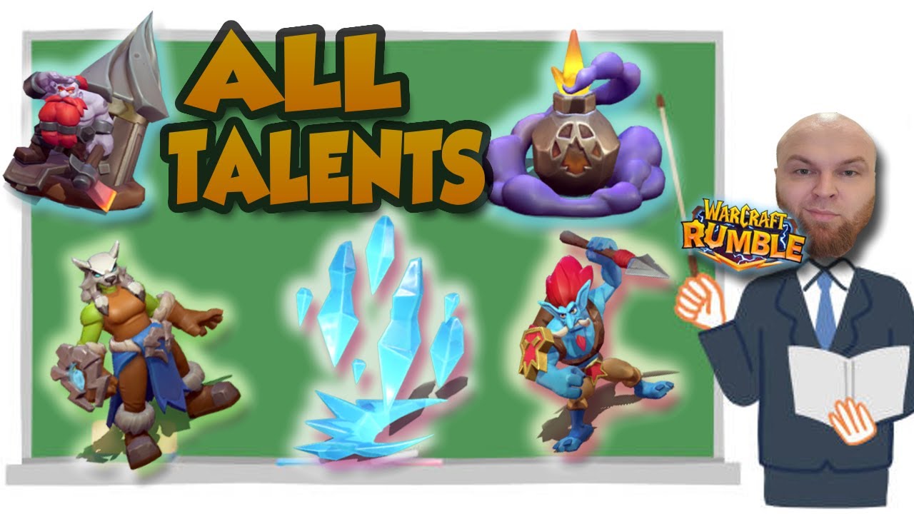 Talents. VIDEO DEMONSTRATION. Shaman, Smoke Bomb, Blizzard, Dark Iron Miner, Troll. Warcraft Rumble