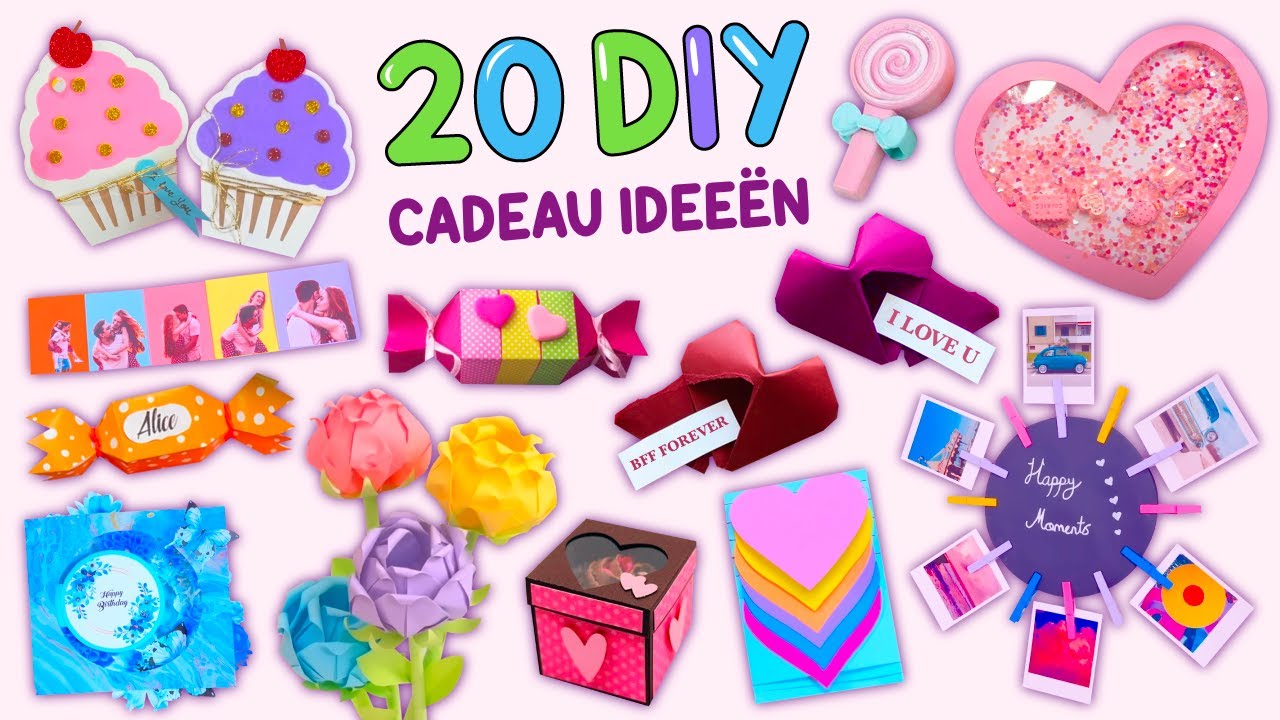 20 DIY CADEAU IDEE&Euml;N - HANDGEMAAKTE CADEAUS - VERJAARDAGSCADEAUKAART &ndash; BFF CADEAU EN MEER...