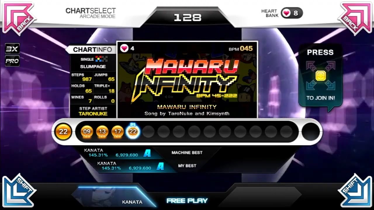[PIU Infinity] Mawaru Infinity S22
