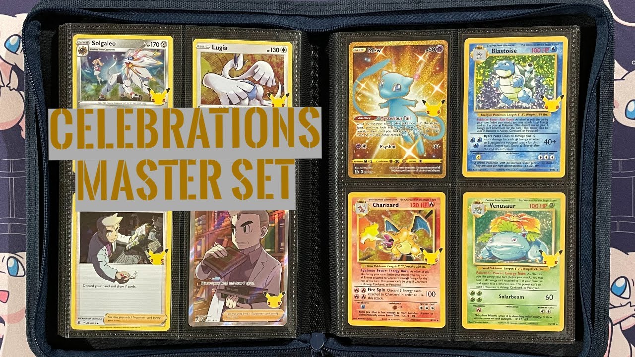 Pokemon Celebrations Complete Master Set — 120 карт — Чаризард, Бластойз, Венузавр, Шайни Мью!