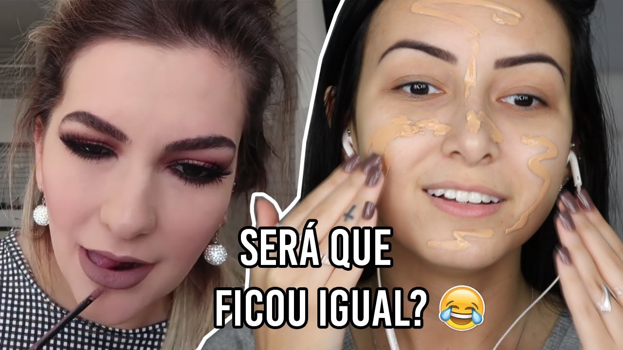 IMITANDO A MAKE DA ALICE SALAZAR SÓ OUVINDO