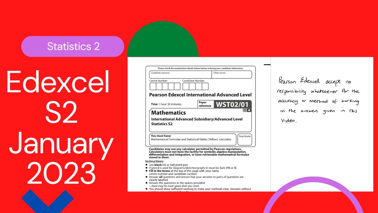 Edexcel IAL S2 January 2023 Exam Paper