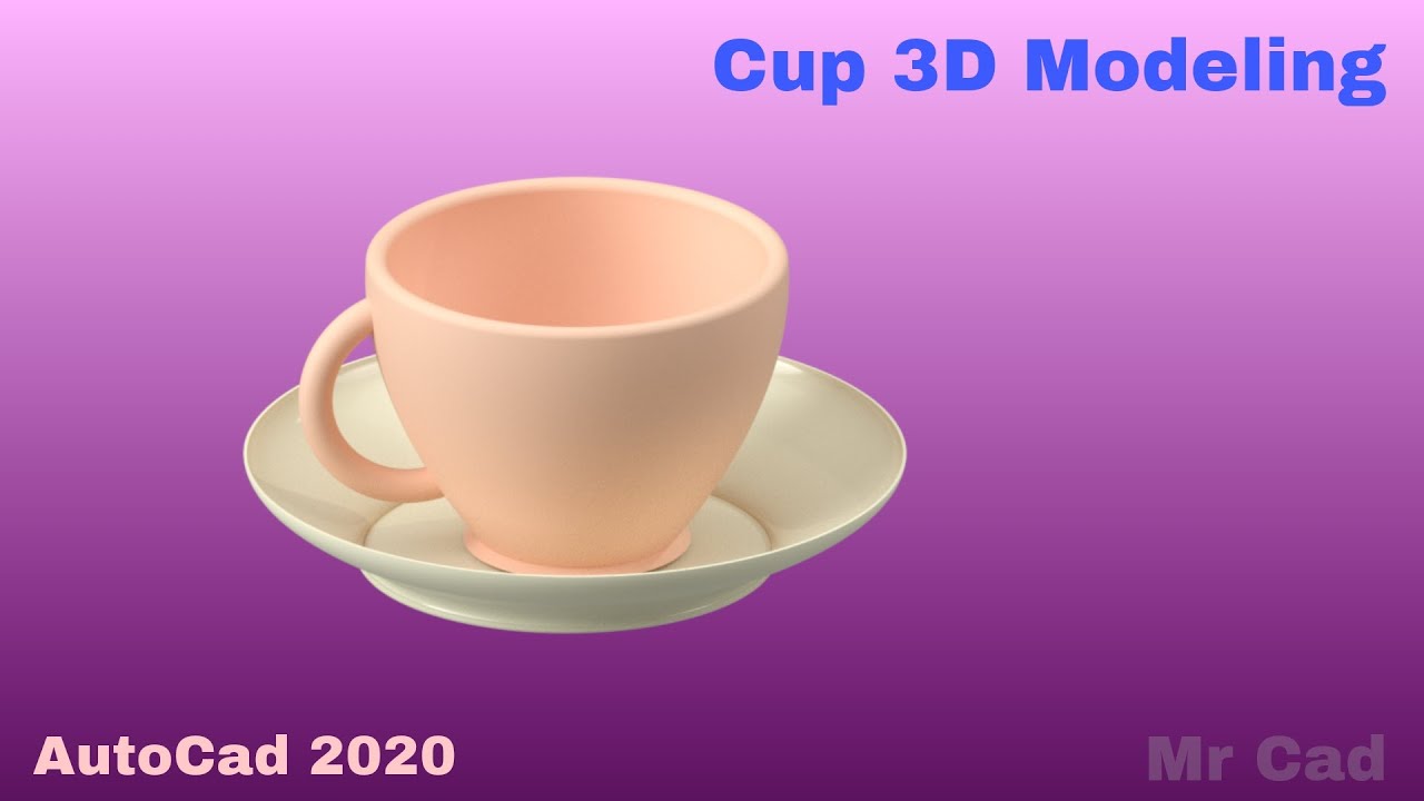 Cup 3D modeling on AutoCad || Tea Cup