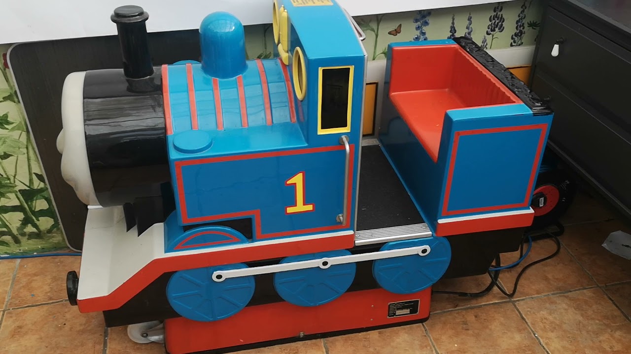 thomas the tank engine coin operated kiddie ride in action