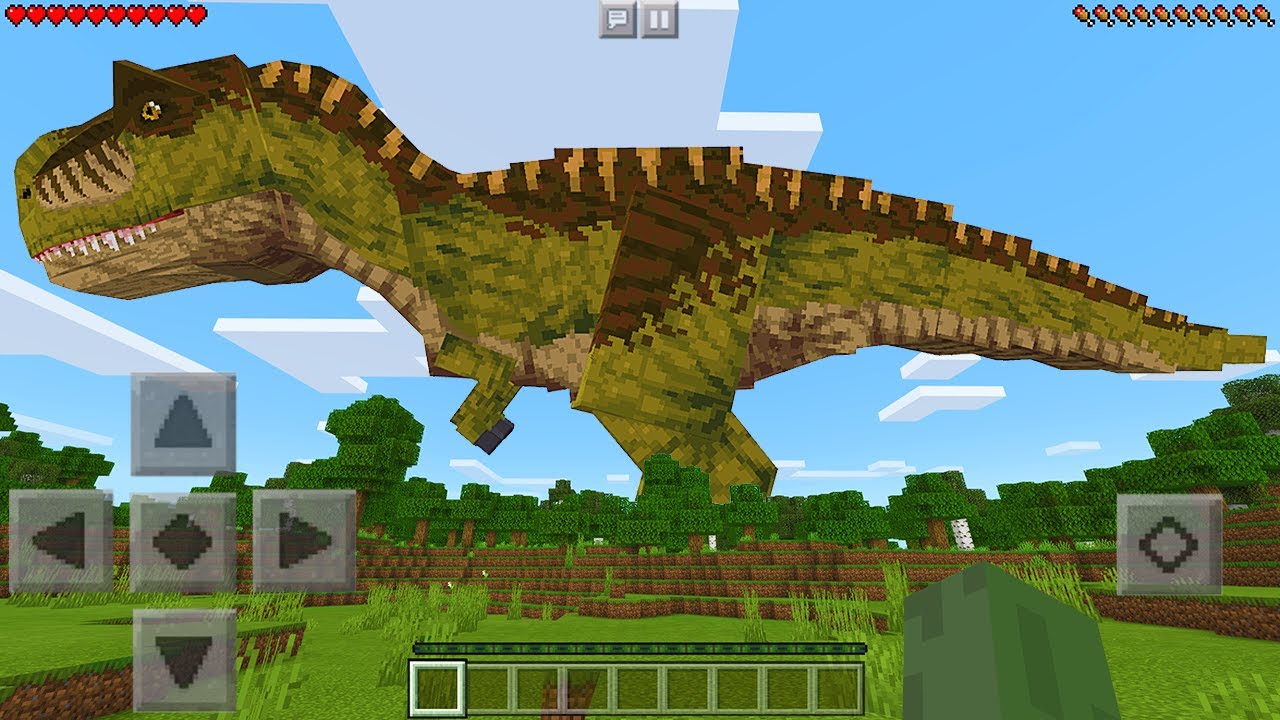 I Found DINOSAURS in Minecraft Pocket Edition... again.