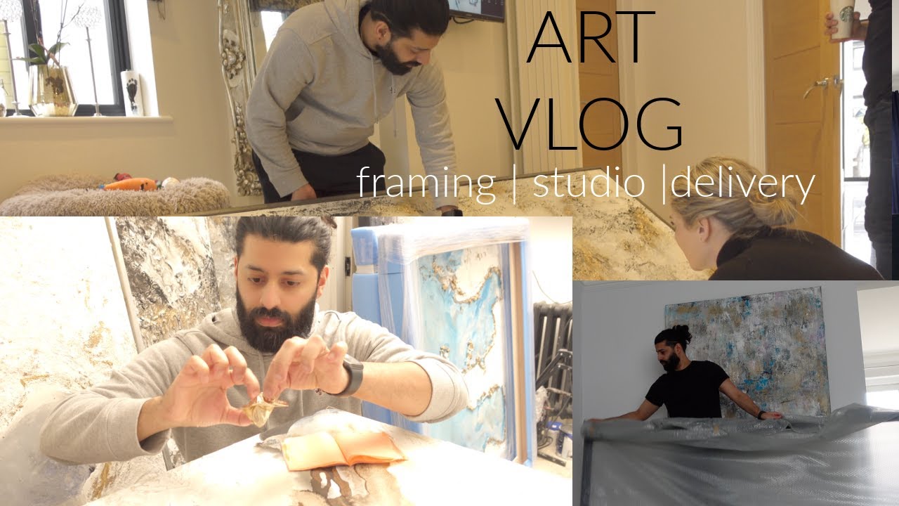 Art Vlog #2 | How I Grew my Social Media Client Delivery | Studio Time | Framing a piece |