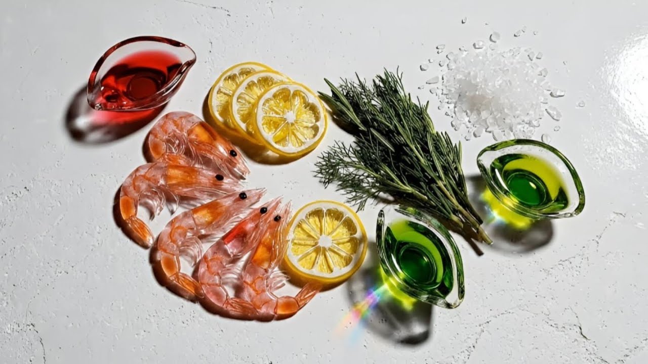 Satisfying Glass Shrimp Cocktail | Calm Cooking ASMR #food #aiasmr #satisfying 