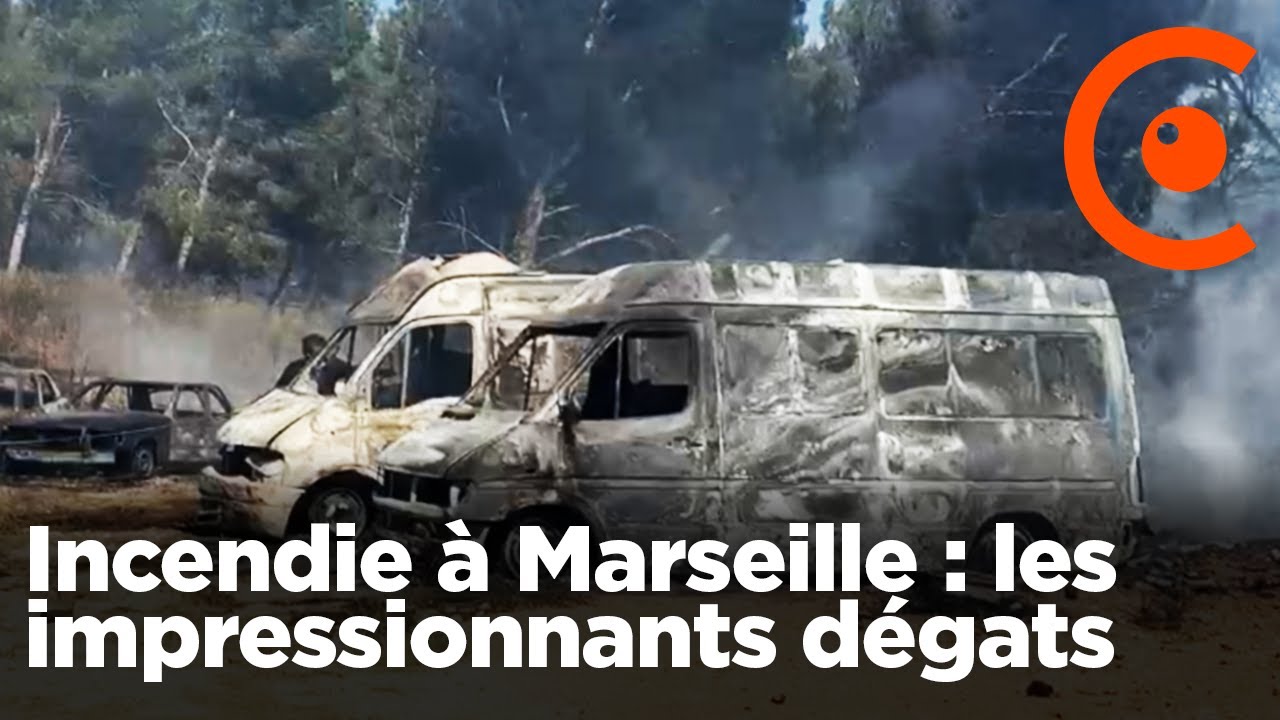 Marseille : premiers dégâts de l'incendie au nord de la ville, plus de 700 hectares partis en feu