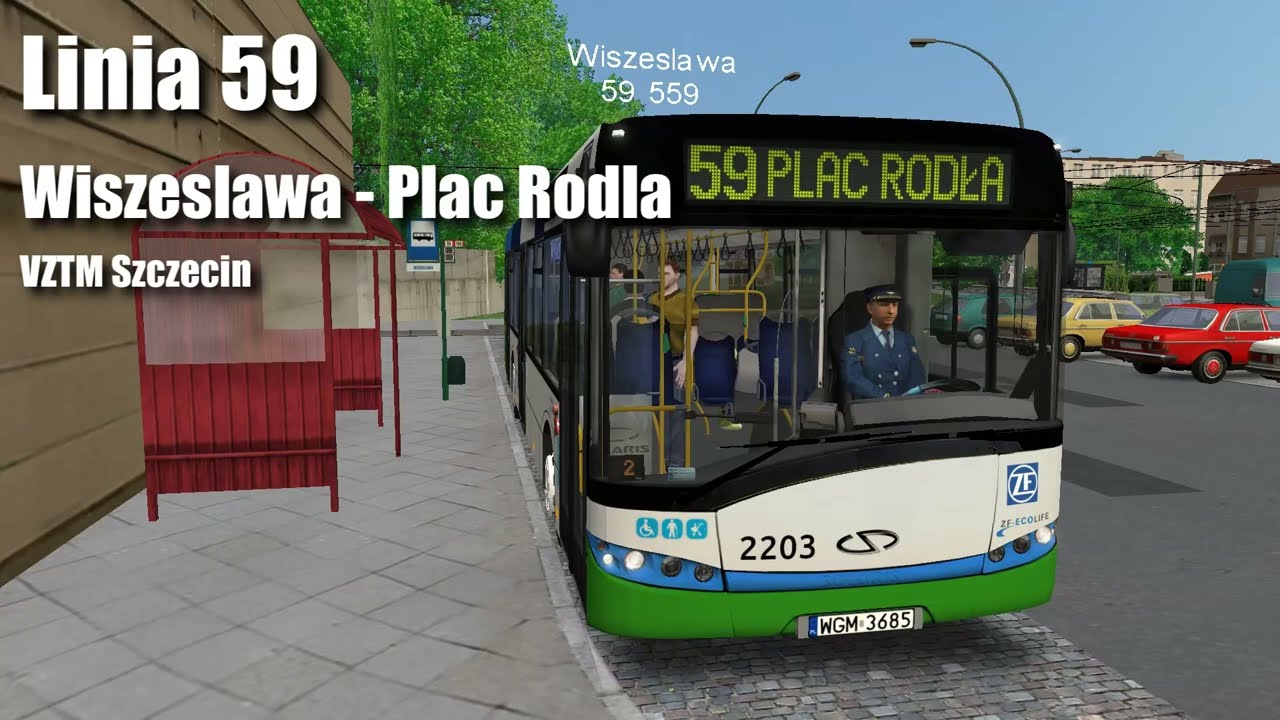 VZTM Szczecin - Linia 59 Wiszeslawa - Plac Rodla | OMSI 2 - Solaris Urbino 12 III Euro 4 #2203