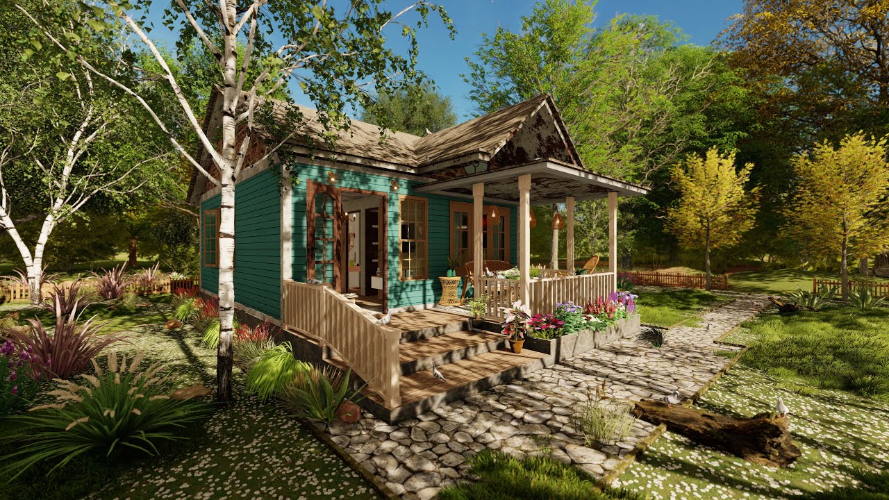 Discovering the Perfect Small House Design: 2 Bedrooms, (6x7 meters)