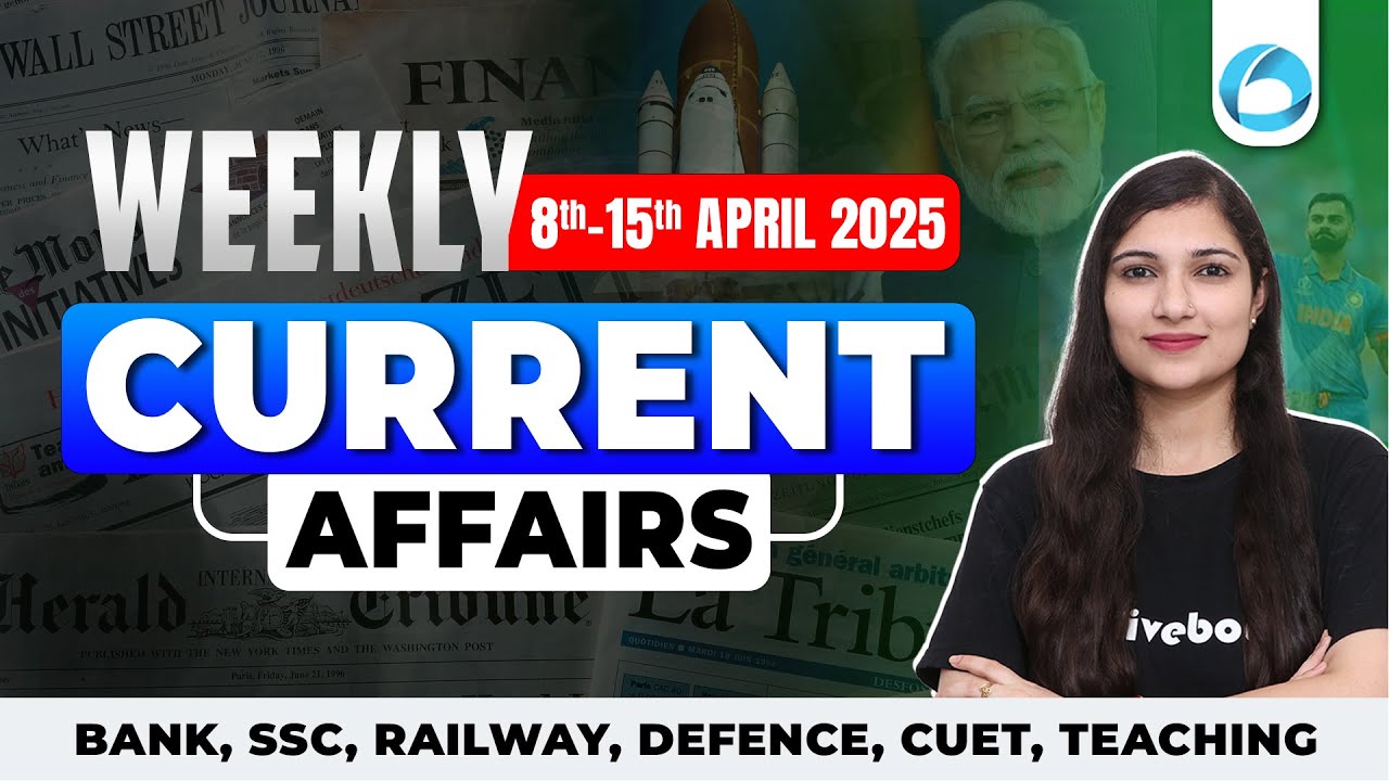 Weekly Current Affairs MCQs | 8th-15th April 2025 Updates