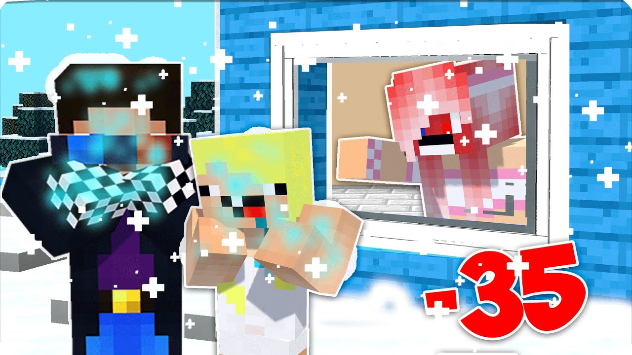 🥶НАС ВЫГНАЛИ ЗИМОЙ НА УЛИЦУ В МАЙНКРАФТ! НУБИК ЛЕСКА И ШЕДИ ХОЛОД MINECRAFT