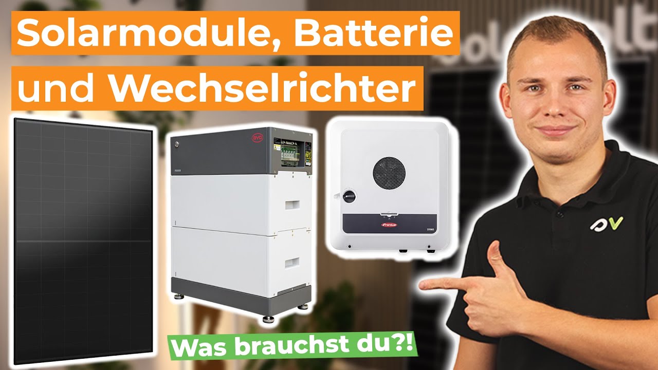 Von Modulen bis Wechselrichter: Welche Komponenten brauchst du? PV-Anlage planen