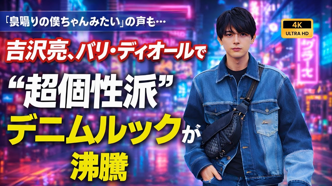吉沢亮 パリDiorで話題沸騰｜超個性派デニムに賛否の声#吉沢亮 #Dior #パリファッション