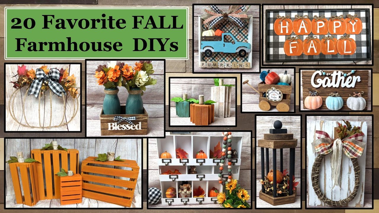 🍁20 FAVORITE BUDGET FALL FARMHOUSE DECOR DIYS | DOLLAR TREE DIY | Pumpkin Decor | Farmhouse Truck🍁