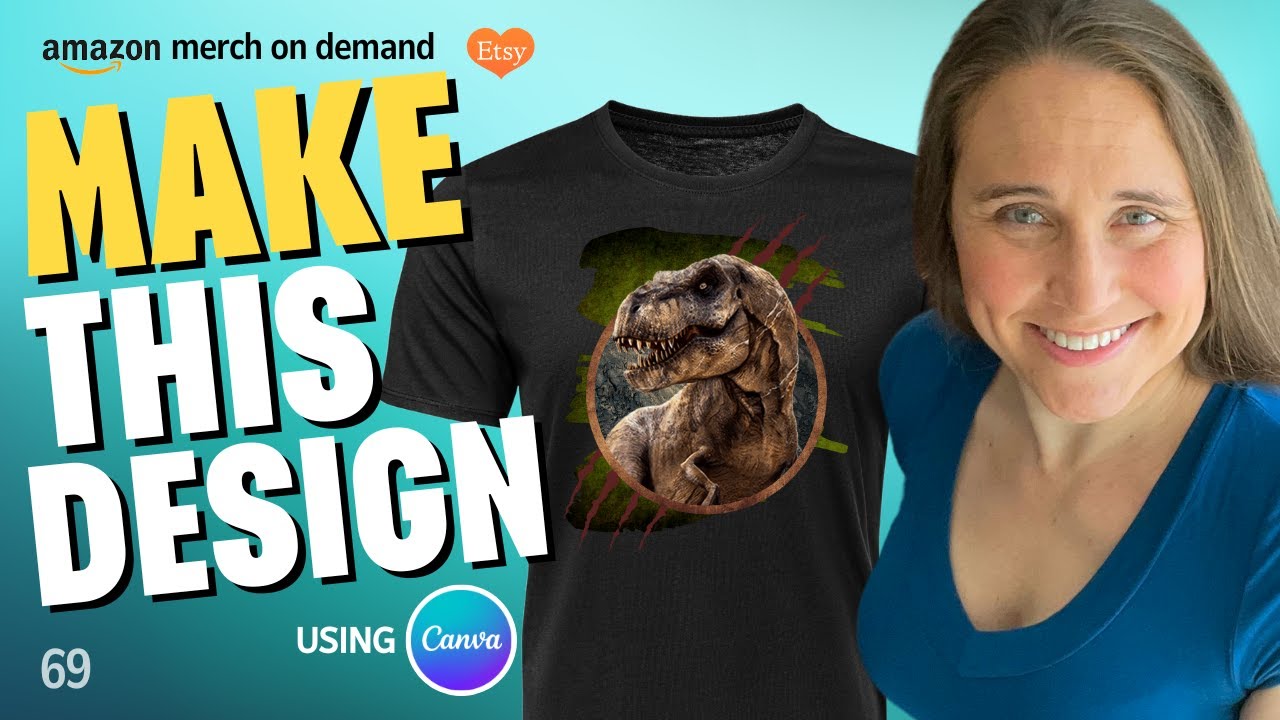 How To Stack Frames And Use Textures On Canva For Print On Demand T-shirt Designs