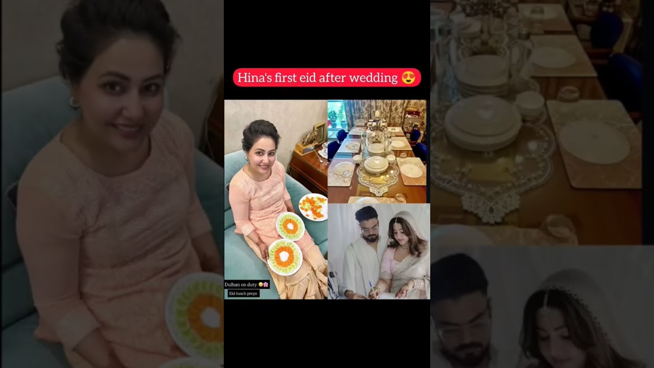 New bride's first eid lunch ❤️😍#hinakhan