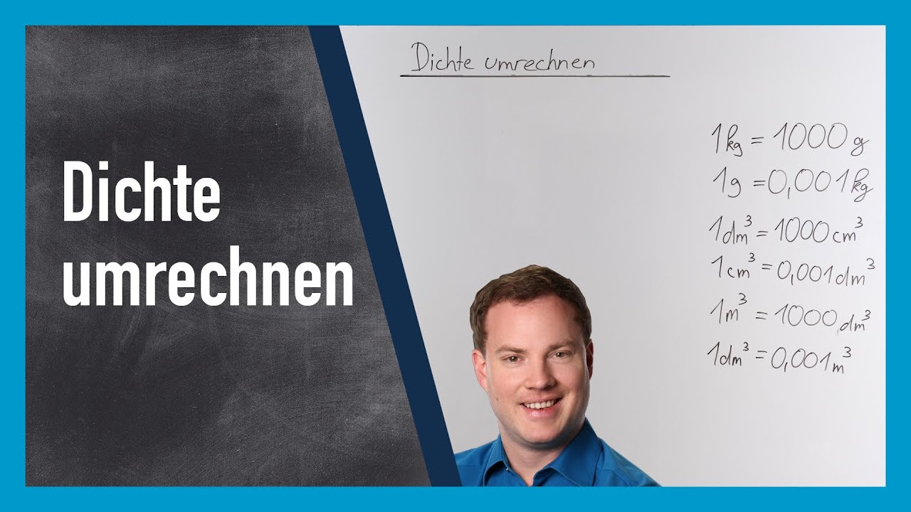 Dichte umrechnen (Mehrere Beispiele)