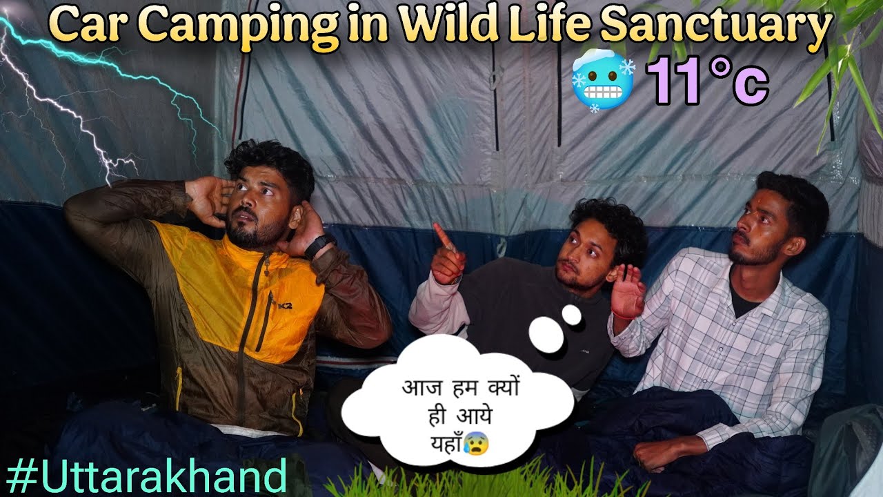 Group jungle camping in Coldest Weather Group camping in India #vlog 