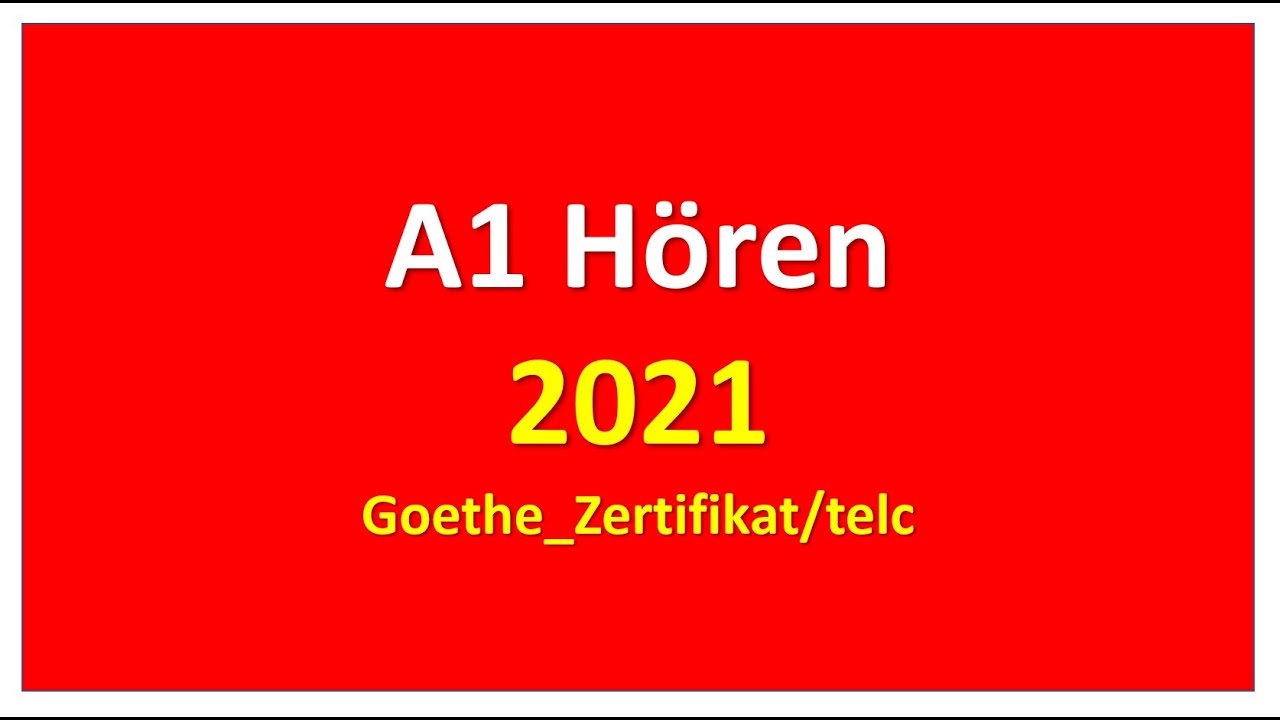 Start Deutsch A1 Hören modellsatz 2021 mit Lösungen || Sample paper || Vid - 13