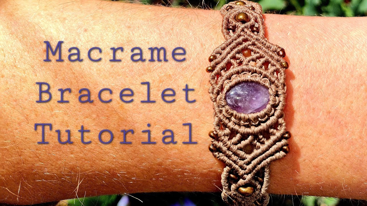 Micro Macramé Bracelet Tutorial with Crystal & Beads | Adjustable Bracelet Knot | DIY Boho Jewelry