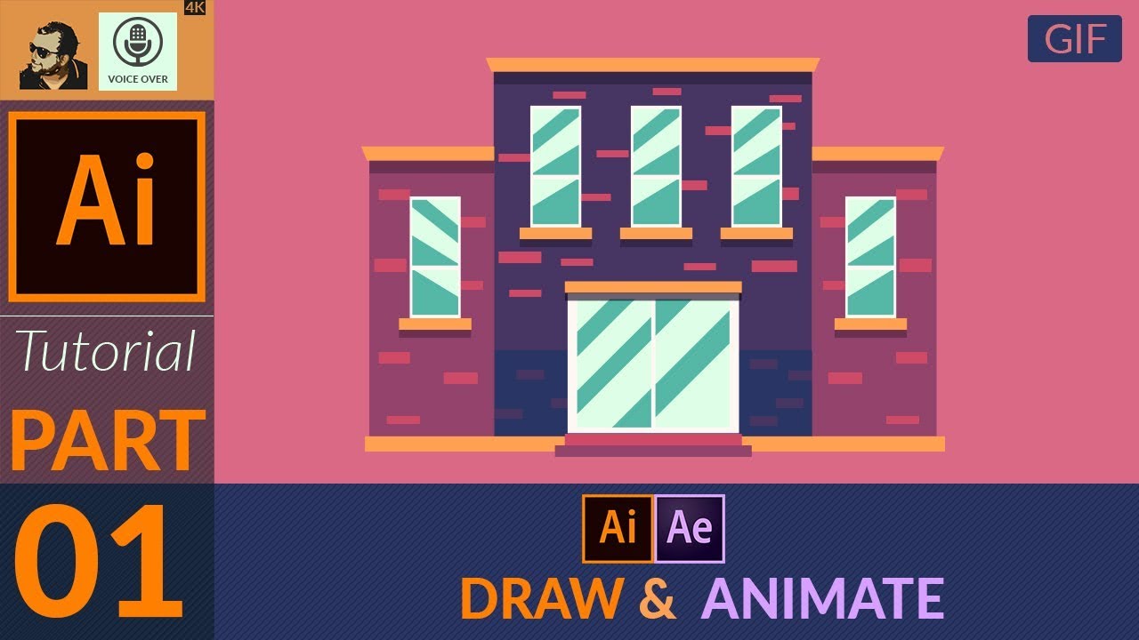 2D Building Motion Design | Part 01 | Drawing in Illustrator CC | Tutorial