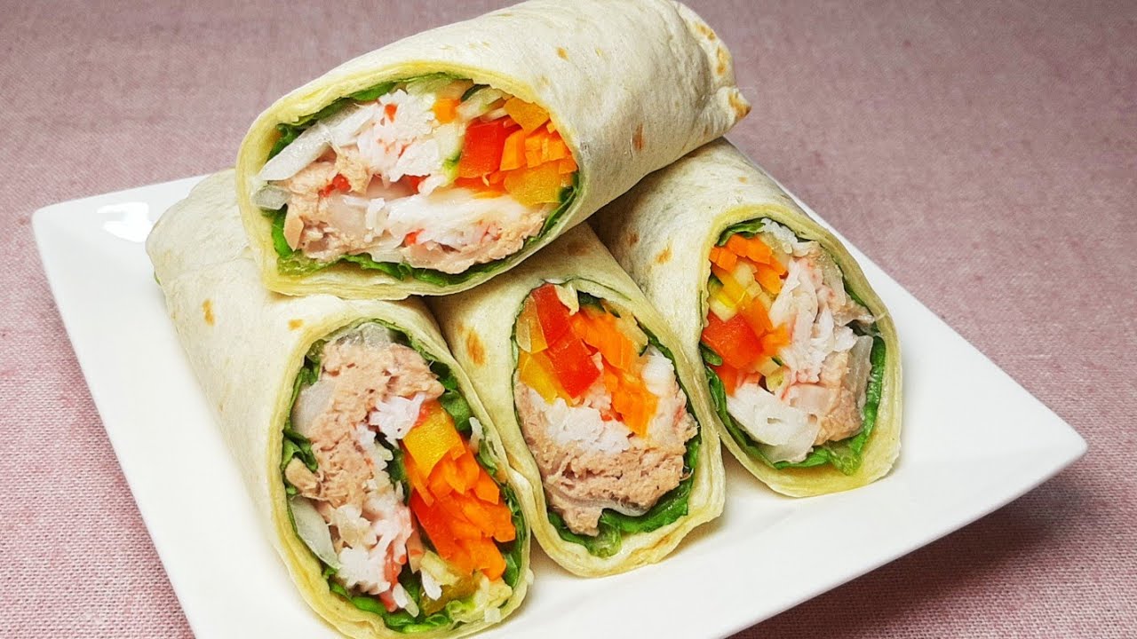 또띠아롤 만들기/참치 또띠아 샌드위치/참치 양파 샐러드/또띠아 요리/아침식사대용/간단요리/자취요리 뚝딱!/효능/tortilla roll[수현집밥레시피]