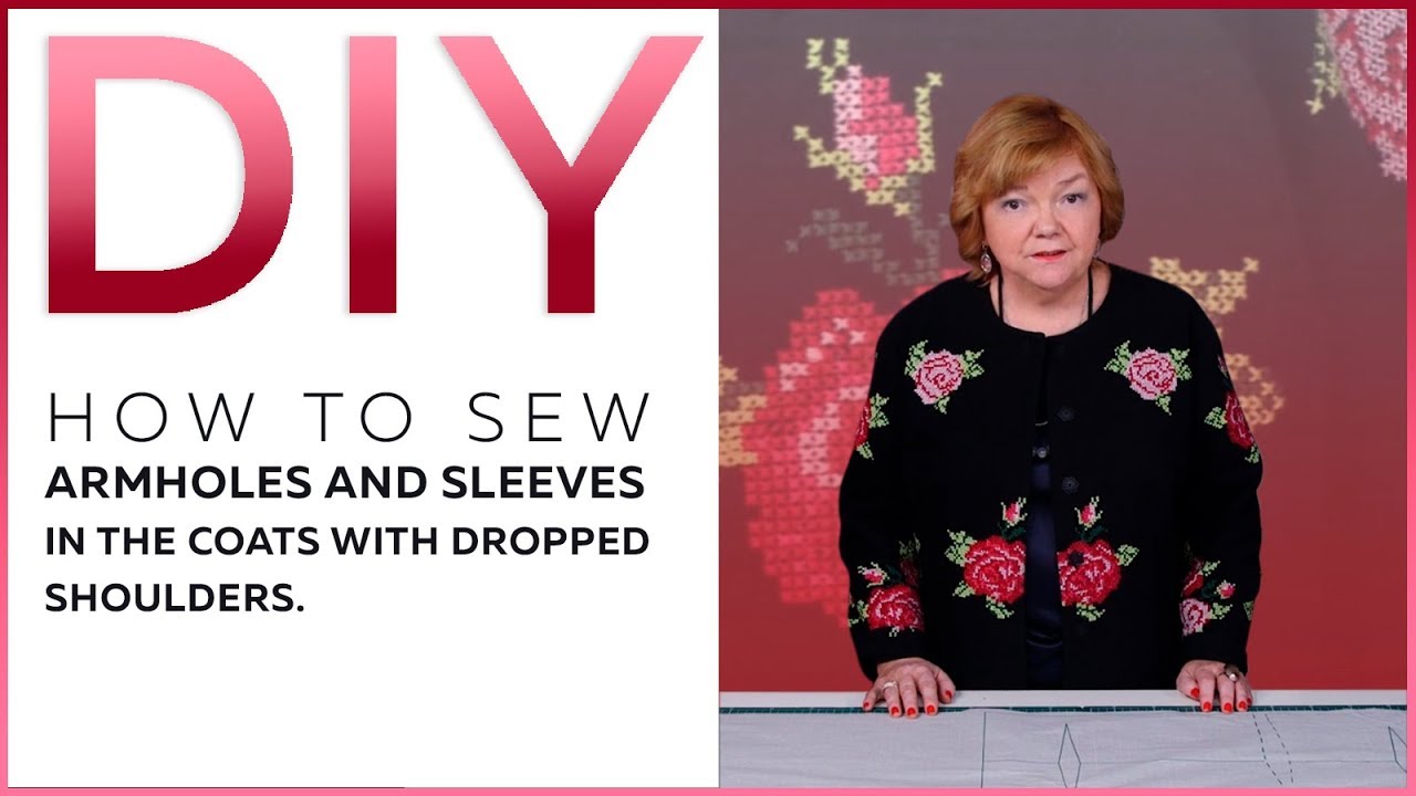 DIY: How to sew armholes and sleeves in the coats with dropped shoulders.