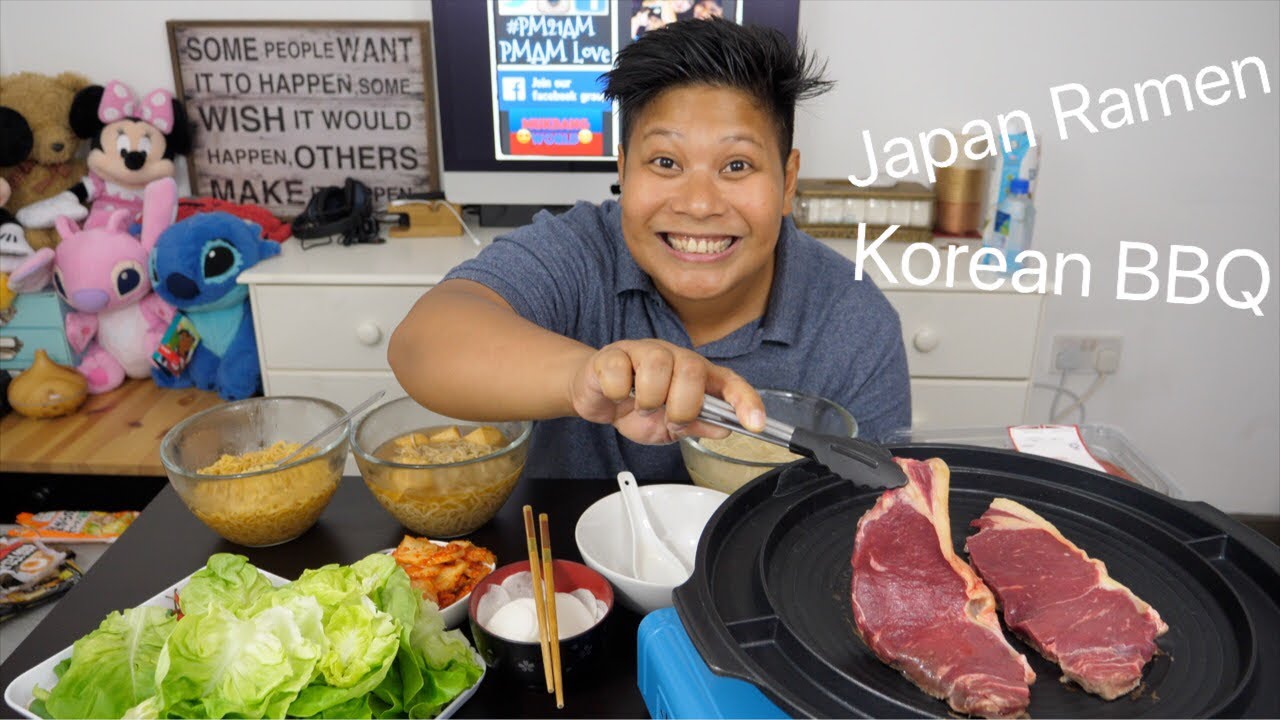 Japan Ramen & Korean BBQ mukbang