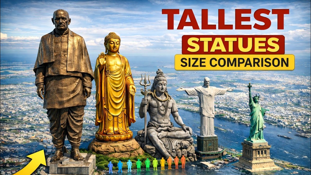 The Tallest Statues in the World (3D Comparison)