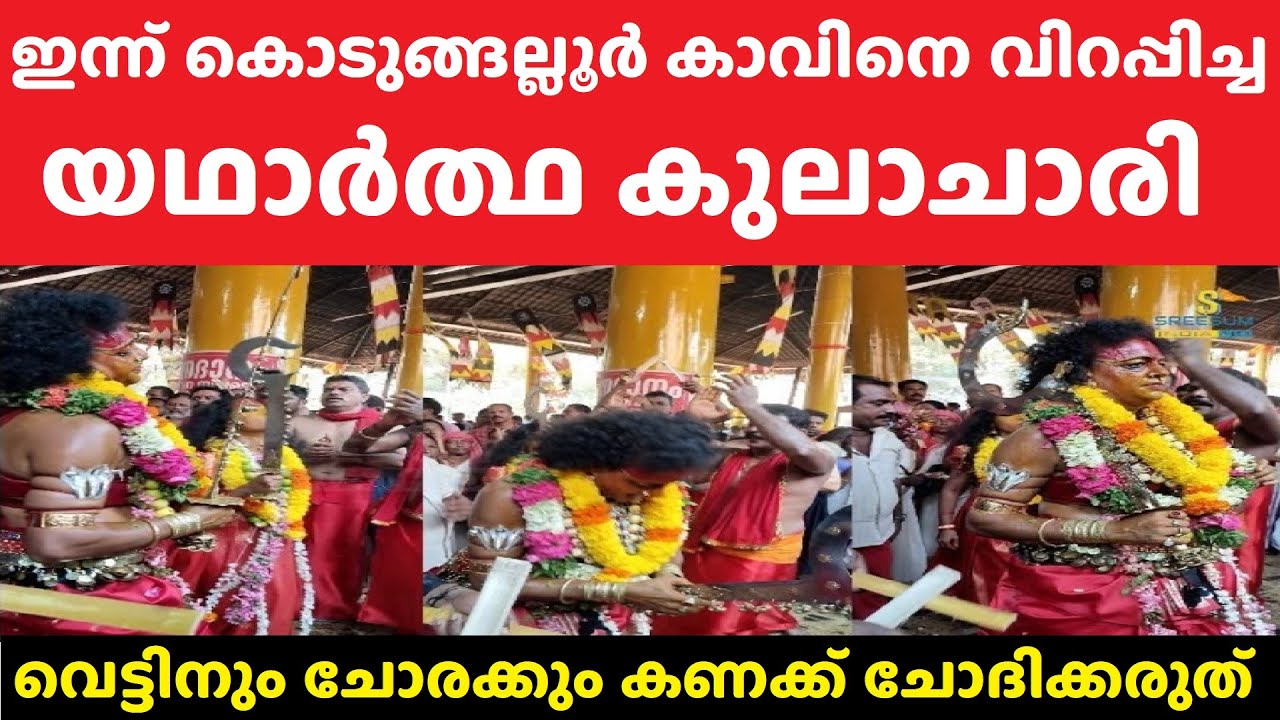 ഇന്ന് കൊടുങ്ങല്ലൂർ കാവിനെവിറപ്പിച്ച യഥാർത്ഥ കുലാചാരി Kodungallur Bharani 2024 Roopesh Uchummel Today