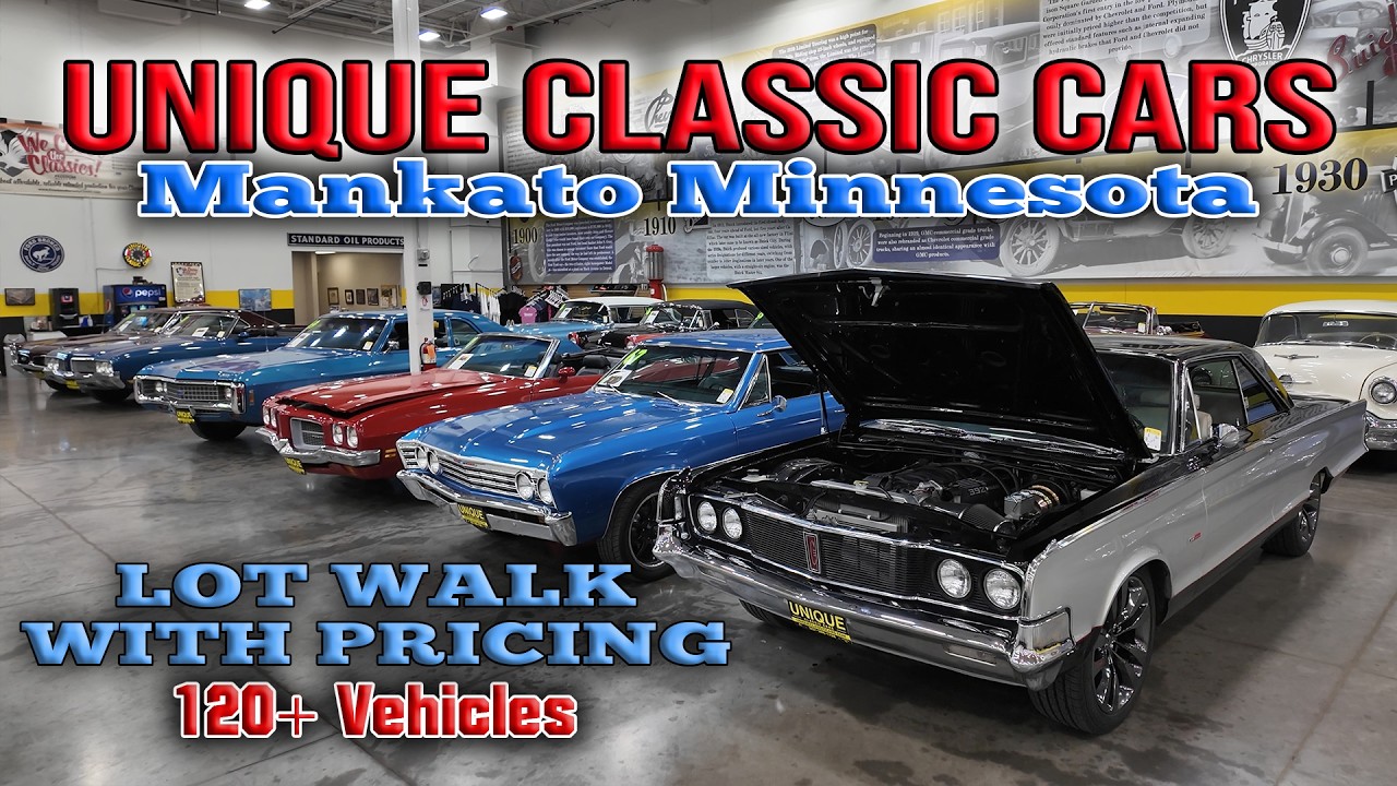LOT WALK CLASSIC CARS FOR SALE! Unique Classic Cars March 2025 - Muscle cars - Street rods - Trucks