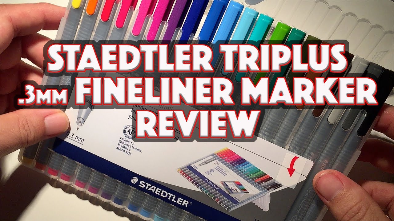 Staedtler Triplus Fineliner Review // with  Waterbrush